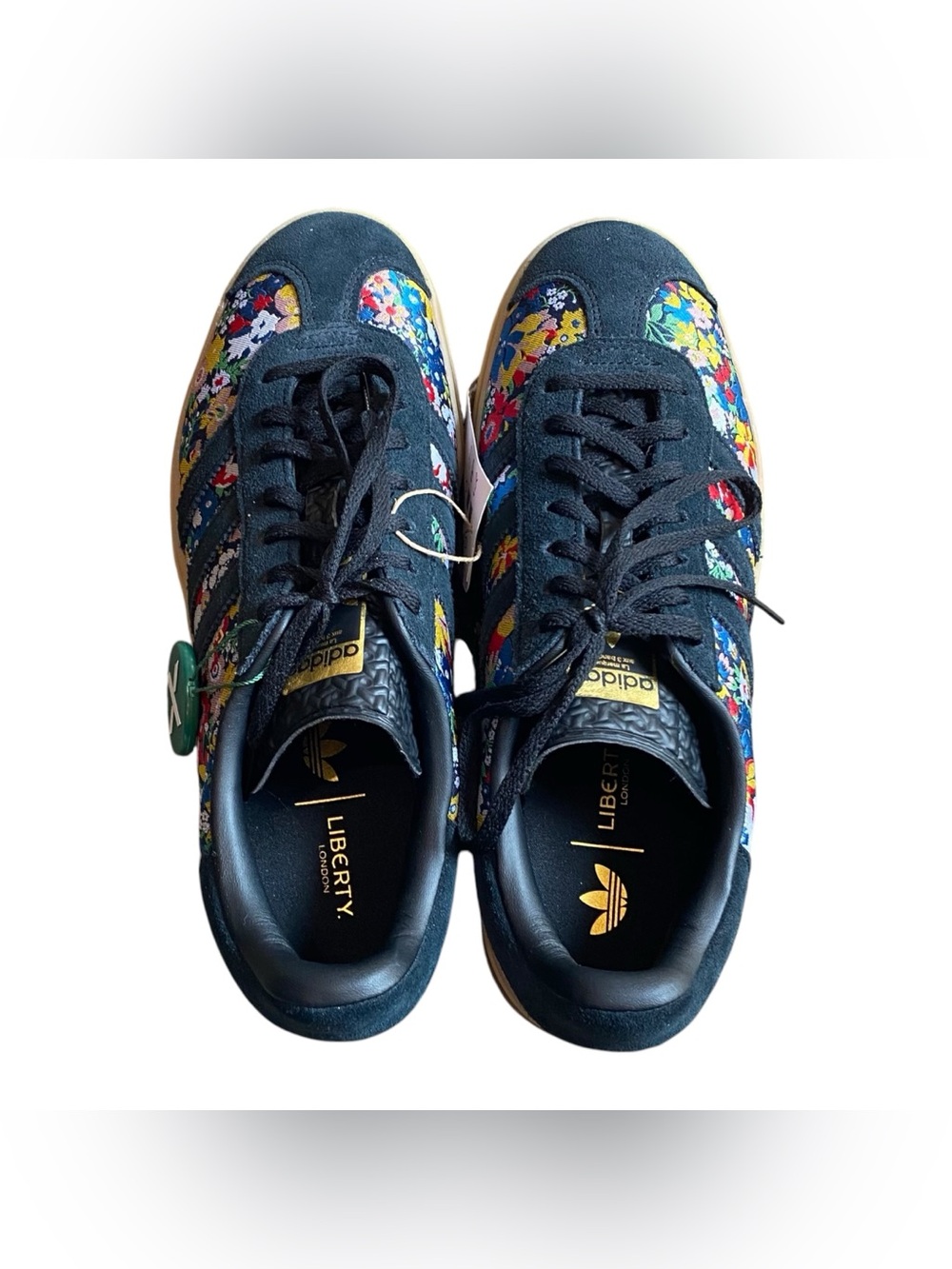 NWT Adidas X Liberty Gazelle Bold Suede & Textile Floral Triple Stacked Sneakers - Picture 3 of 7